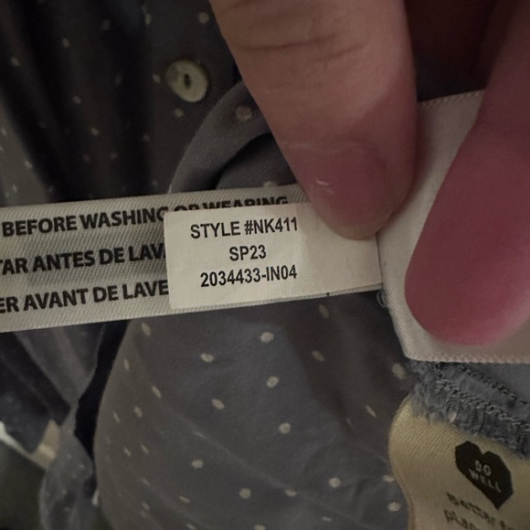 Madewell Light Blue Polka Dot Midi Dress - Picture 6 of 6